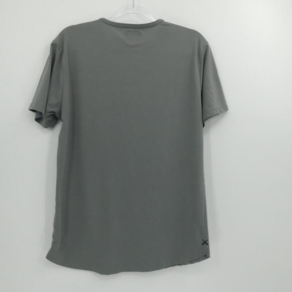 Cuts Shirt Mens Large Gray Curve Hem Short Sleeve T Pyca Pro Stretch Comfort - Picture 2 of 11